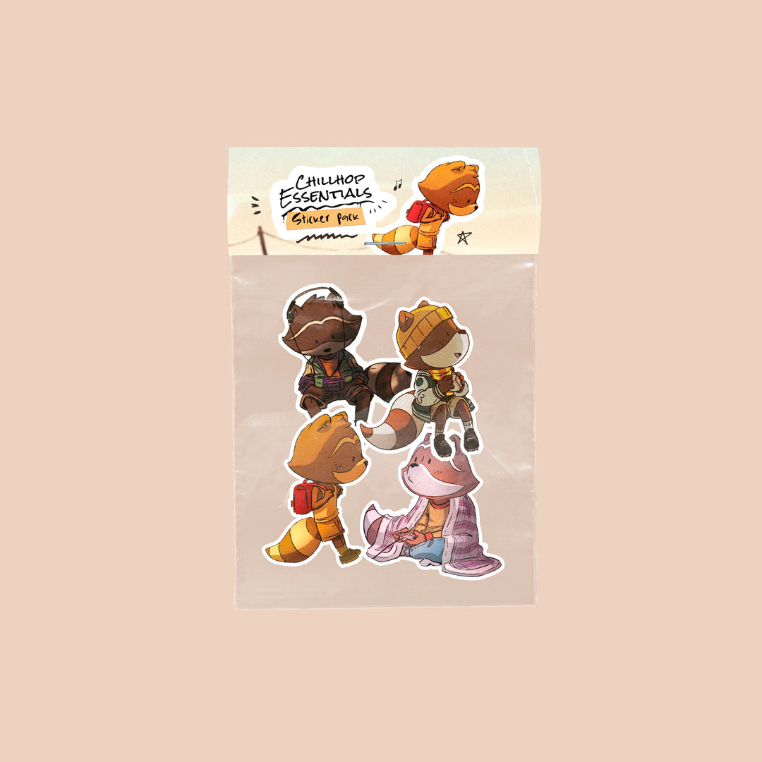 Chillhop Raccoon Essentials Sticker Pack – Chillhop Music