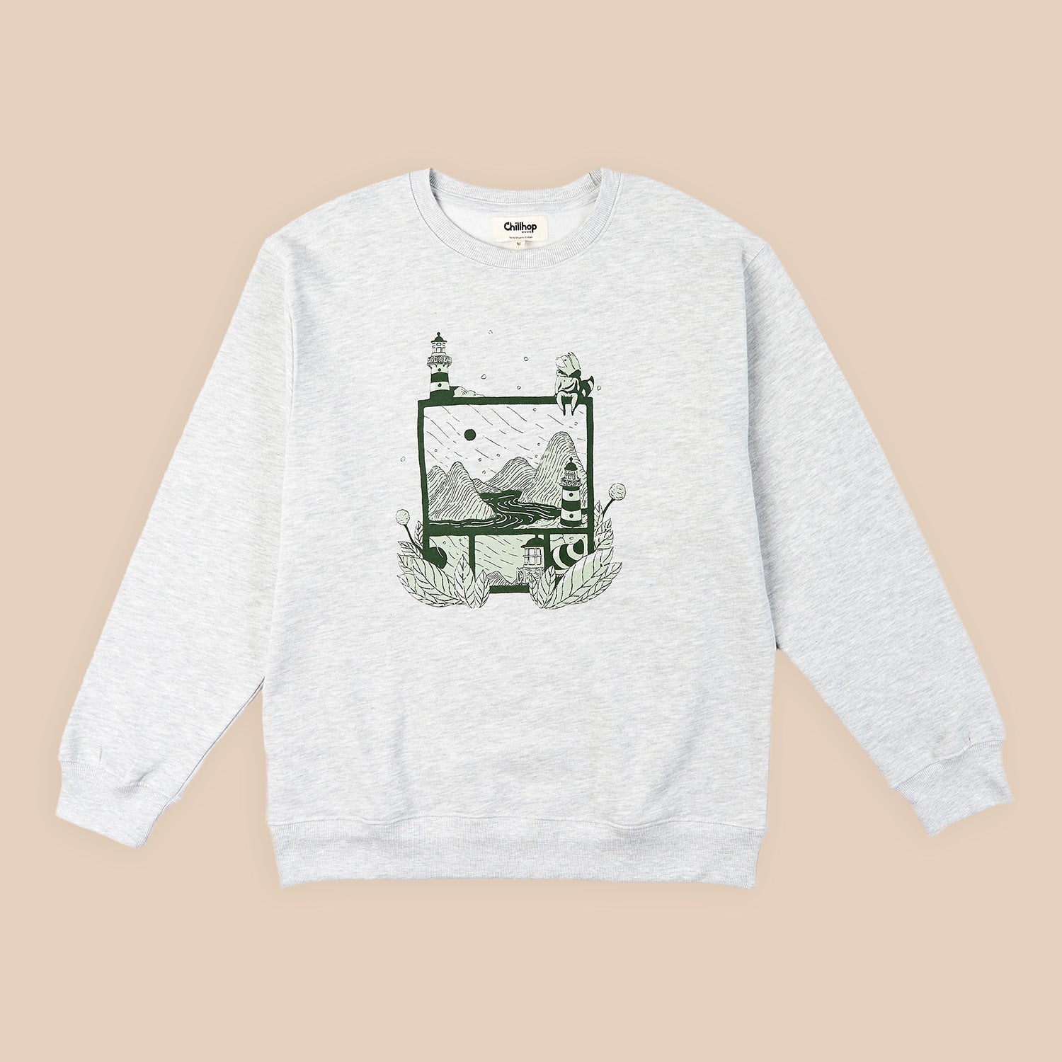 'Raccoon Lighthouse' Sweatshirt - By Wenyi Geng - Limited Edition