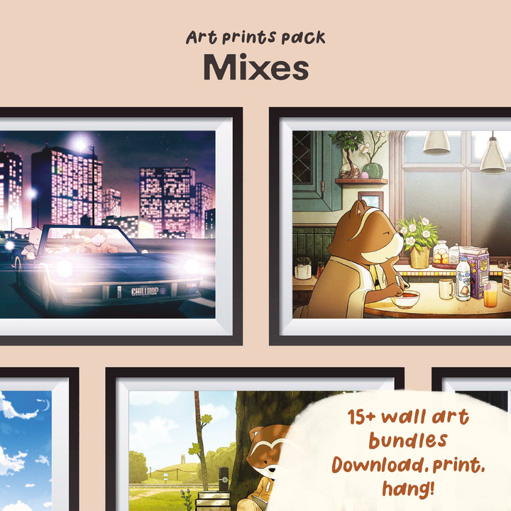 Art Print Pack Chillhop Mix Series (Print Your Own!)