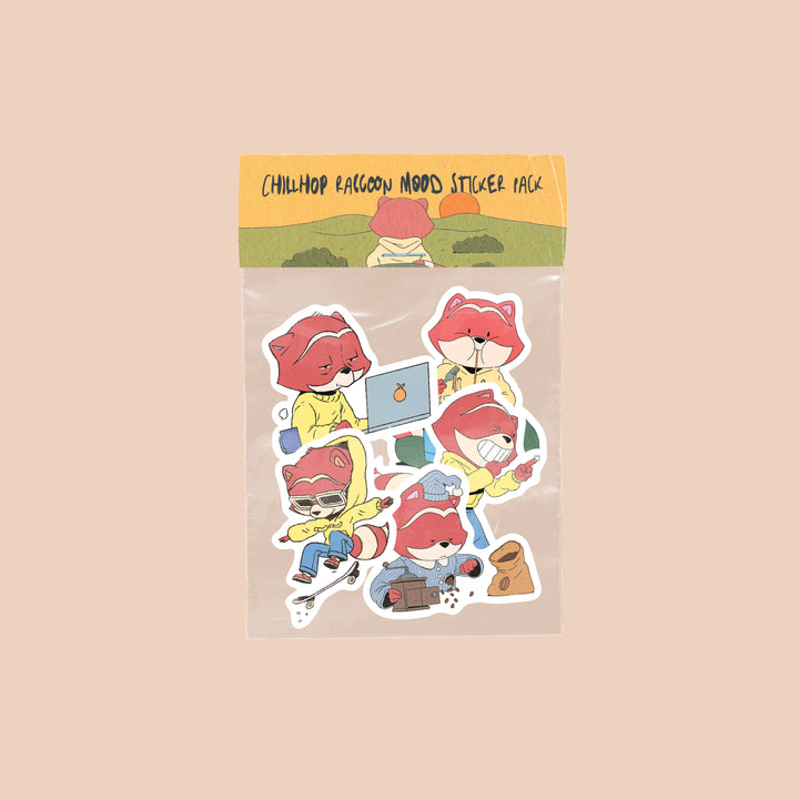 Chillhop Raccoon 2025 Sticker Pack