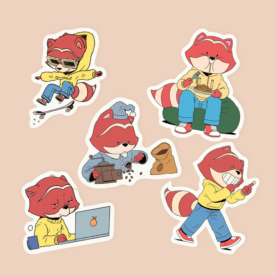 Chillhop Raccoon 2025 Sticker Pack